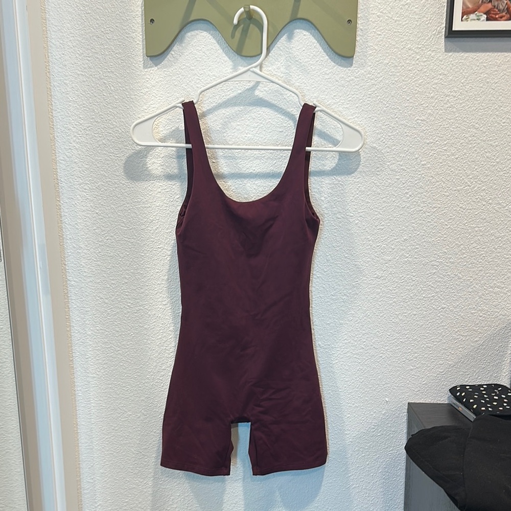 Girlfriend Collective Red Jumpsuit with Scoop Neckline